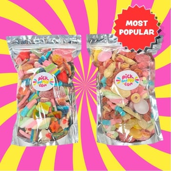 MOST POPULAR Pick and Mix Sweets Bundle 2x 1KG Bags of Pick n Mix