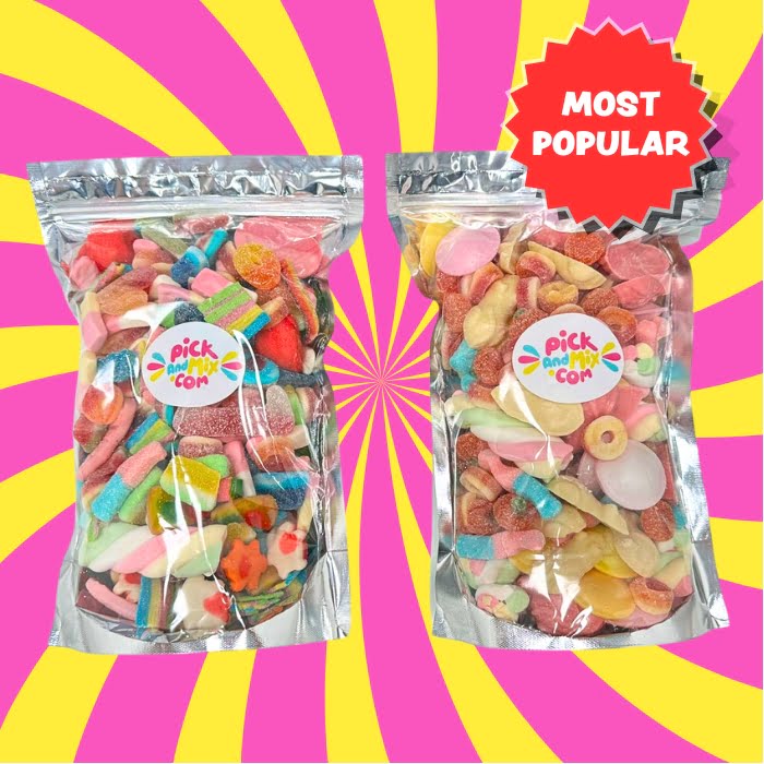 MOST POPULAR Pick and Mix Sweets Bundle 2x 1KG Bags of Pick n Mix