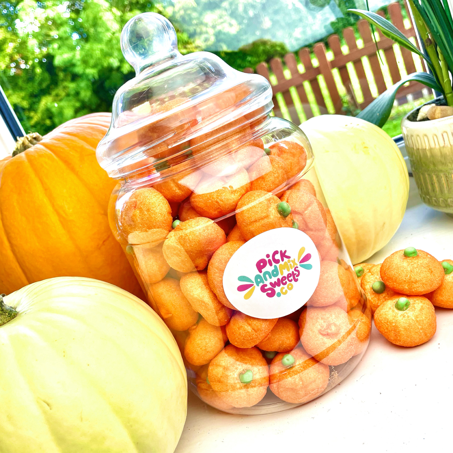 Marshmallow Pumpkin Jar Pick and Mix Sweets Halloween