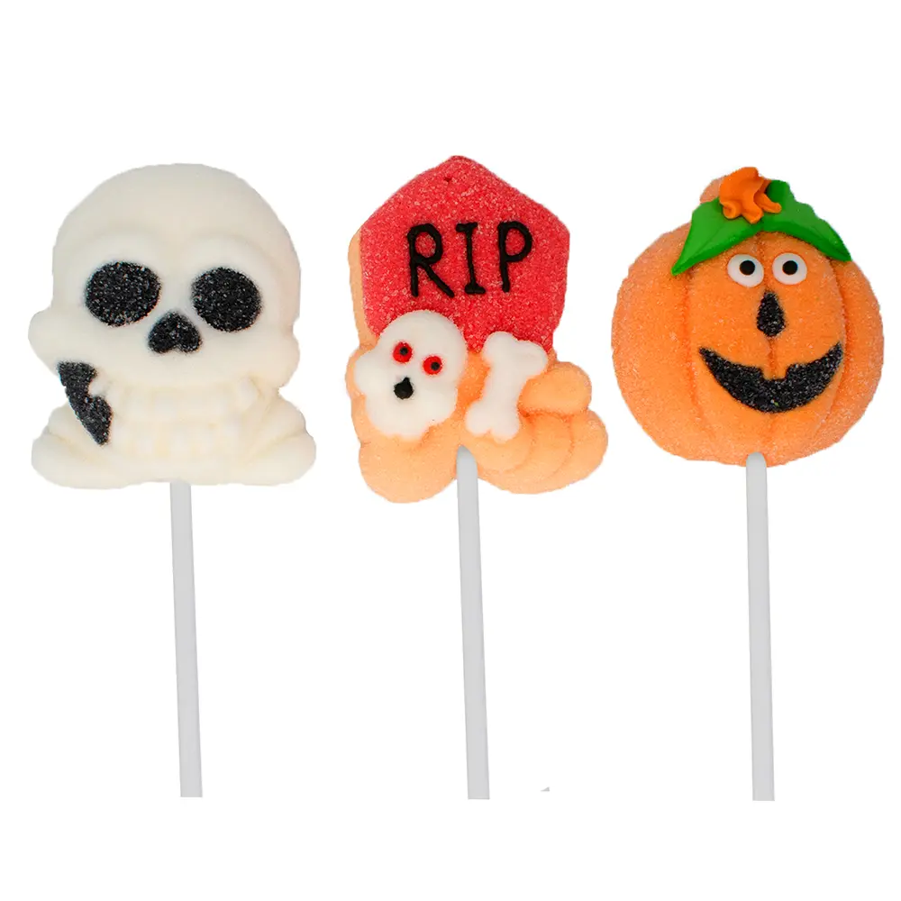 Halloween Mallow Lollipops